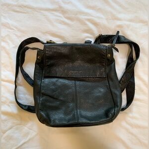 American Leather black backpack purse